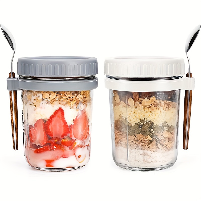 Food Storage Canister - 1 adet/2 adet Cam Yulaf Ezmesi
