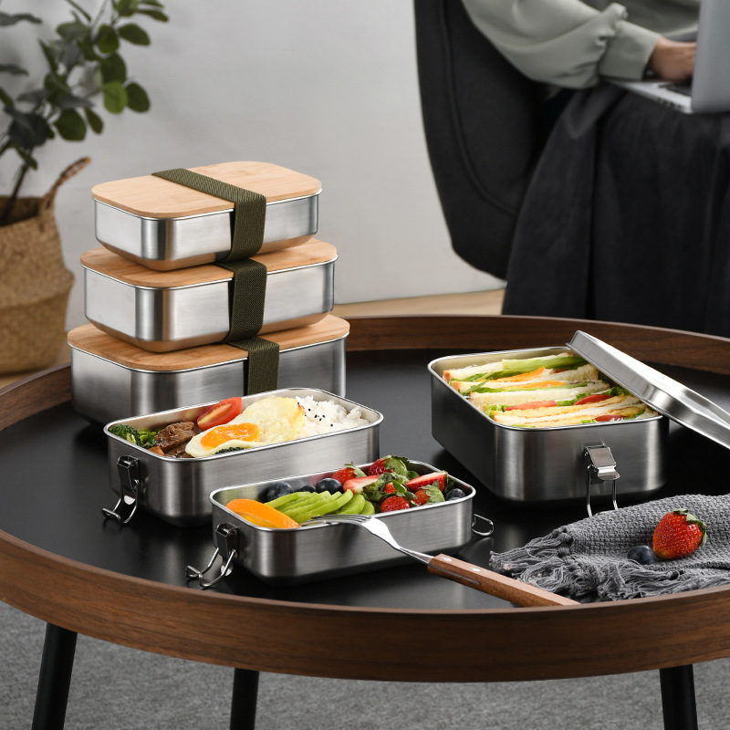 Food Storage Tupperware - Paslanmaz Çelik yemek kabı Japon Tarzı