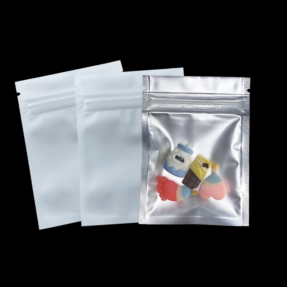 Food Storage Plastic Bag - 100 adet/grup Mat Şeffaf Zip Kilit