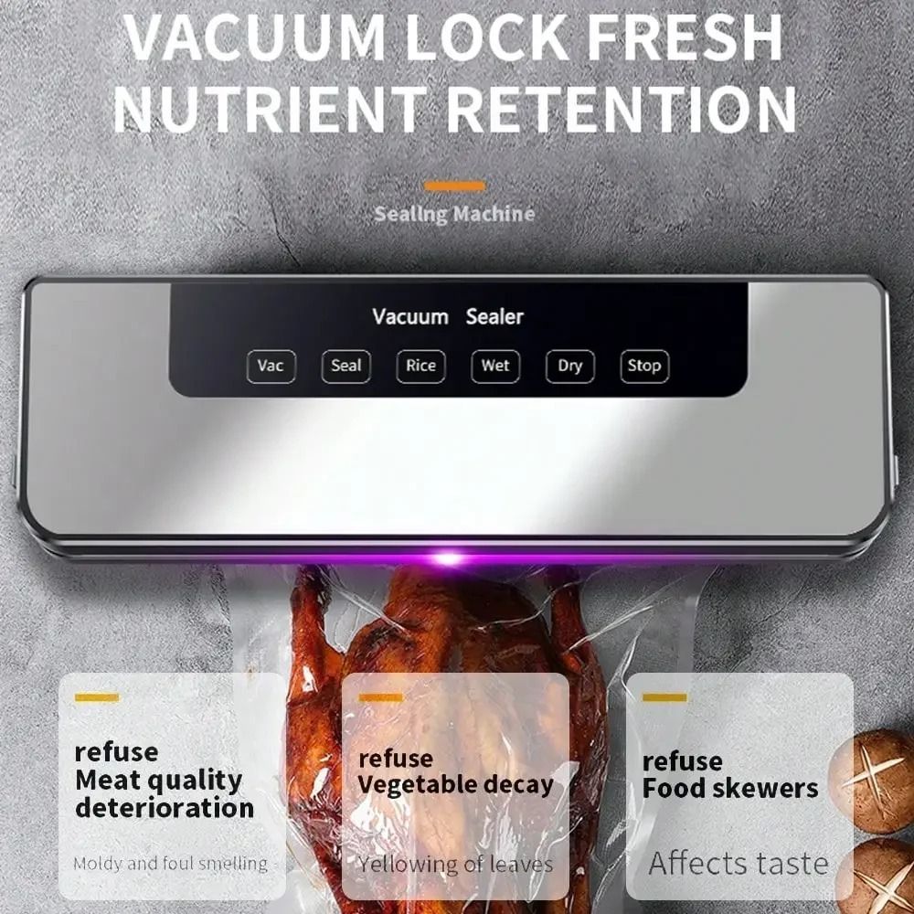 Food Storage Vacuum Seal - Dokunmatik Düğme Elektrikli Vakum Mühürleyen Çoklu