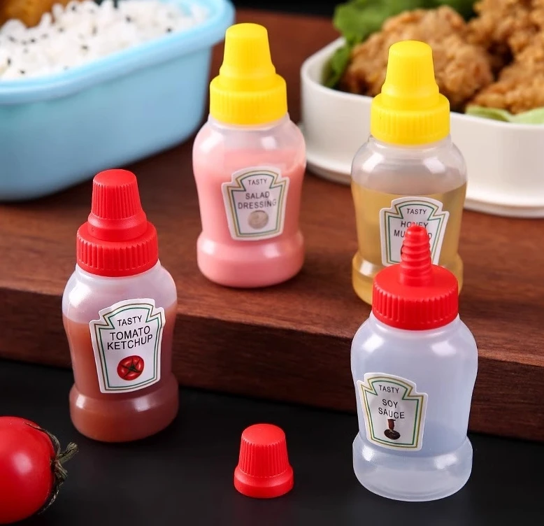 Salad Dressing Bottle - Mini Domates Ketçap Şişesi Taşınabilir Küçük