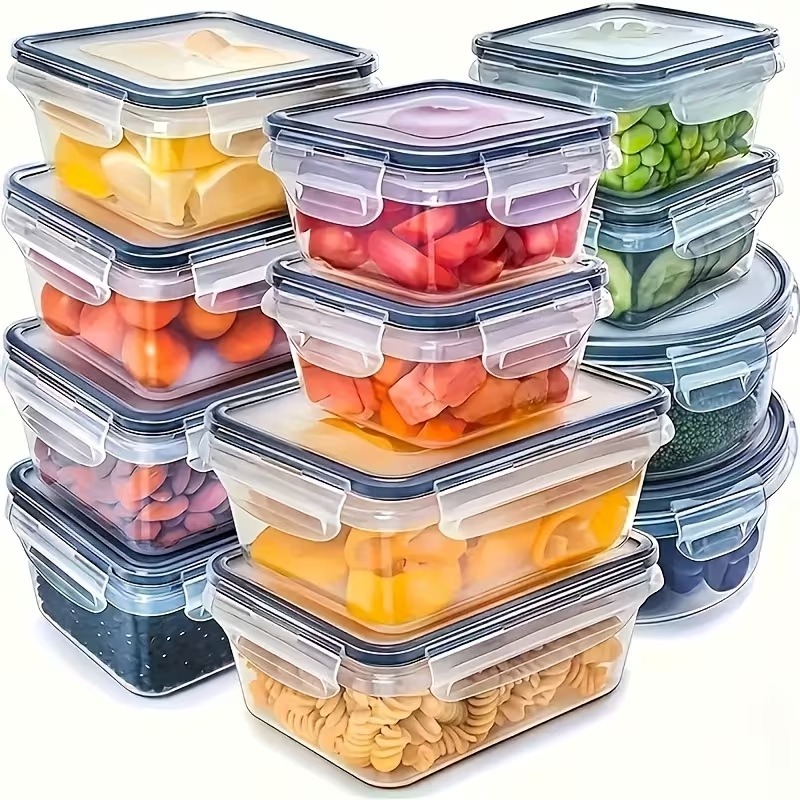 Food Storage Canister - 4 Parçalı Şeffaf Gıda Saklama Kapları,