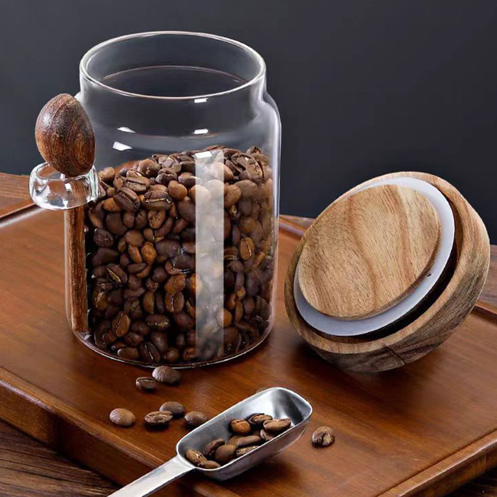 Food Storage Canister - Şeffaf Cam Gıda Saklama Kabı, Hava