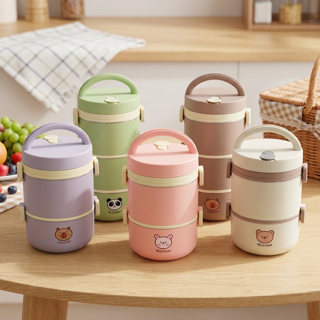 Food Storage Containers B&M - 304 Paslanmaz Çelik Termal Öğle Yemeği