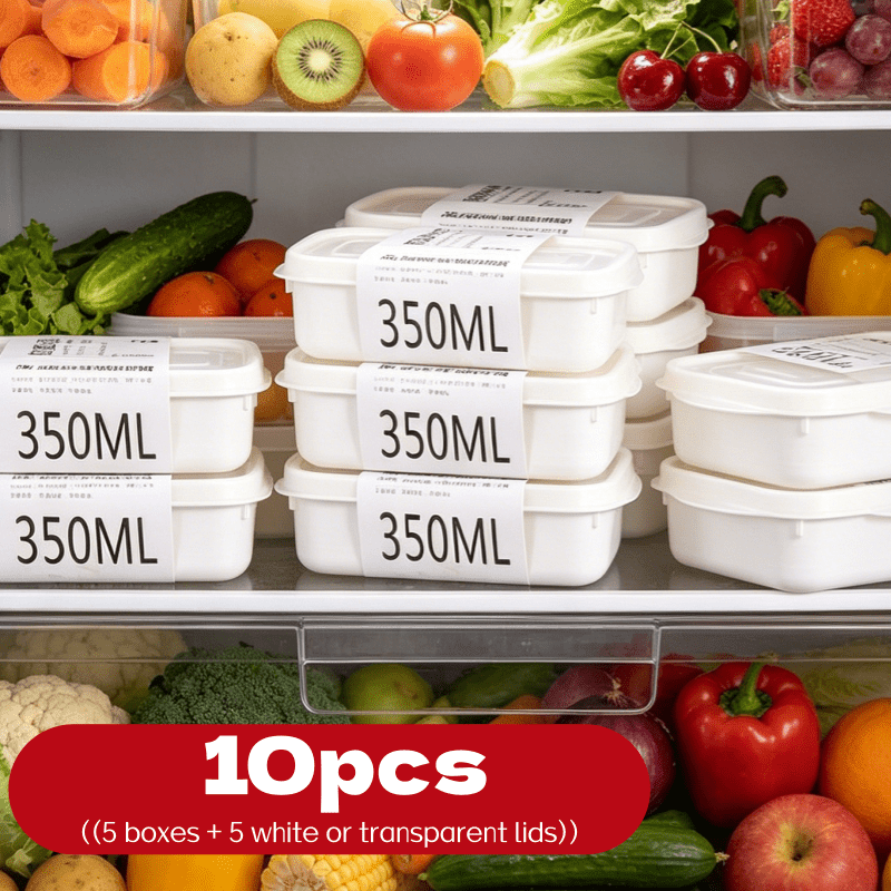 Food Storage Cabinet - 10 Adet Yeniden Kullanılabilir İstiflenebilir Gıda
