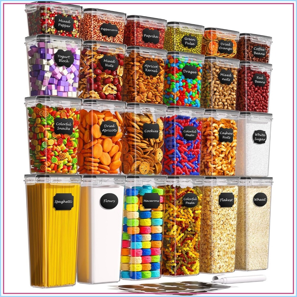 Food Storage Canister - 24 Adet Hava Geçirmez Gıda Saklama