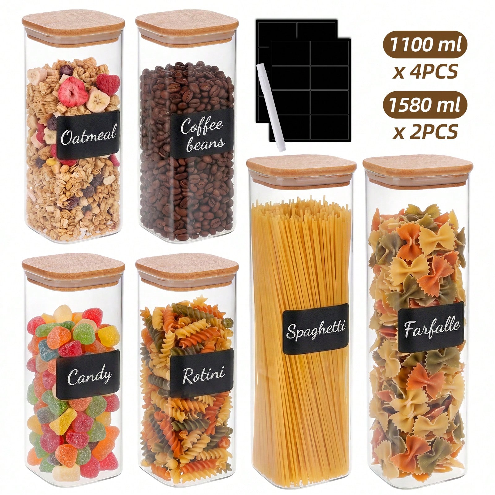6/12 adet cam gıda saklama kab - Food Storage Canister incelemesi ve fiyatı