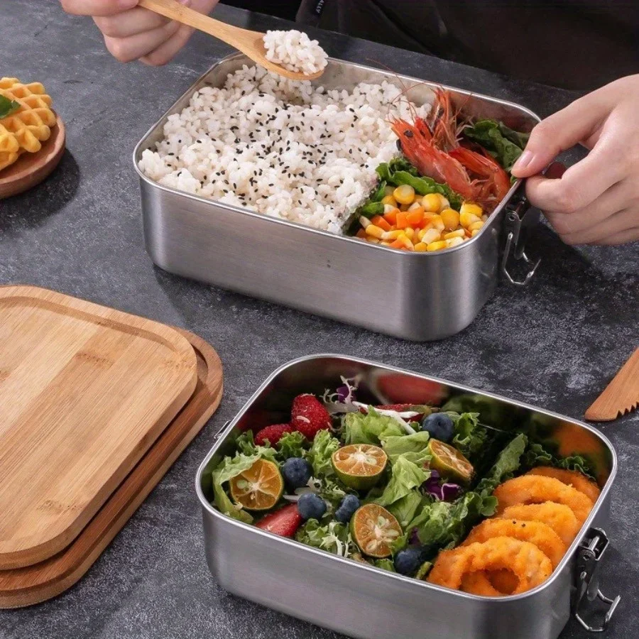 Yeni 304 Paslanmaz Çelik Bambu - Food Storage Square Containers incelemesi ve fiyatı