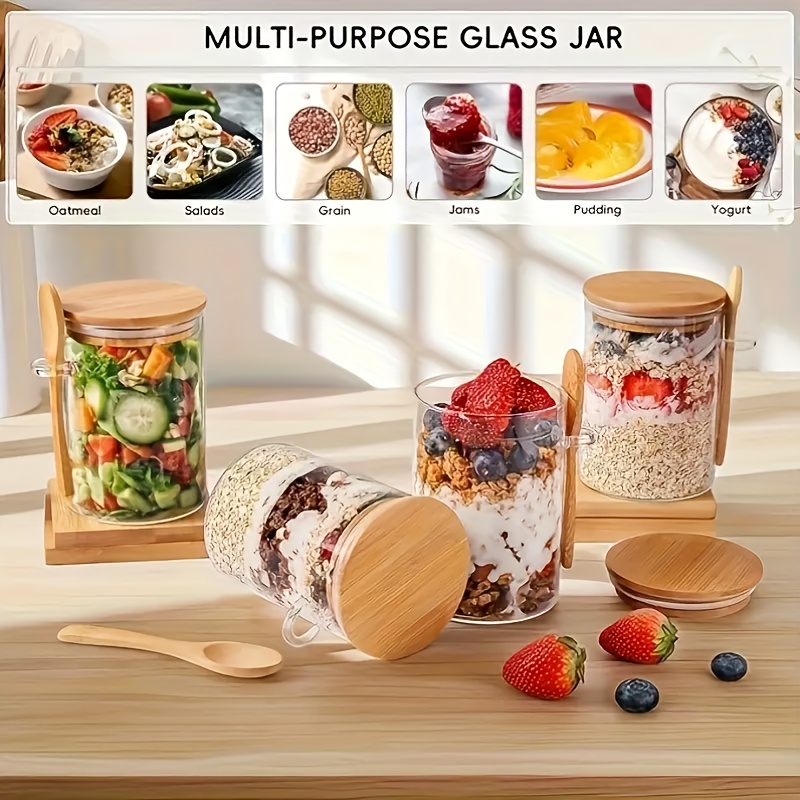 1/2/4/8 Parça Yulaf Ezmesi Cam - Food Storage Glass Jar incelemesi ve fiyatı