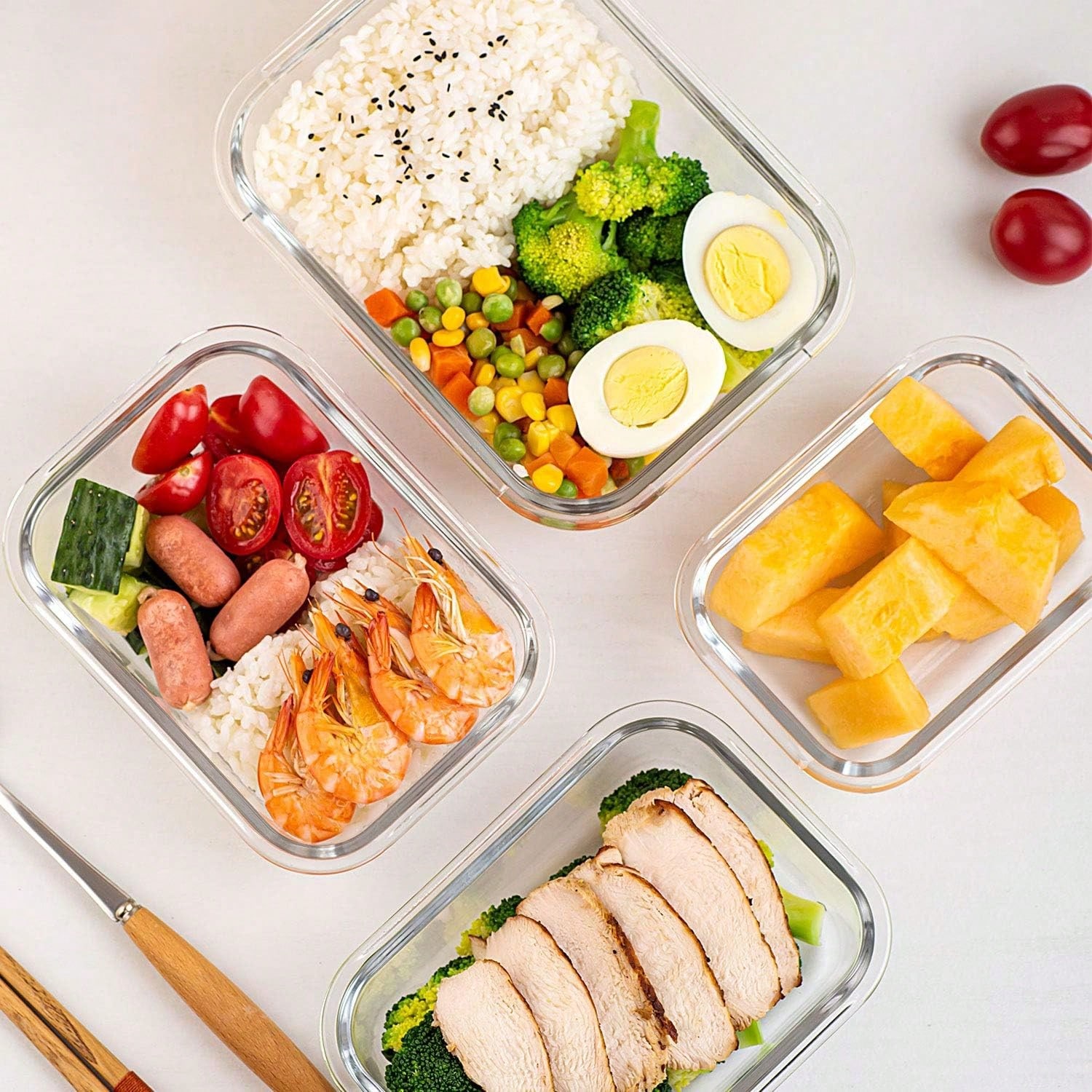 10'lu Paket Cam Yemek Hazırlık - Food Storage Square Containers incelemesi ve fiyatı
