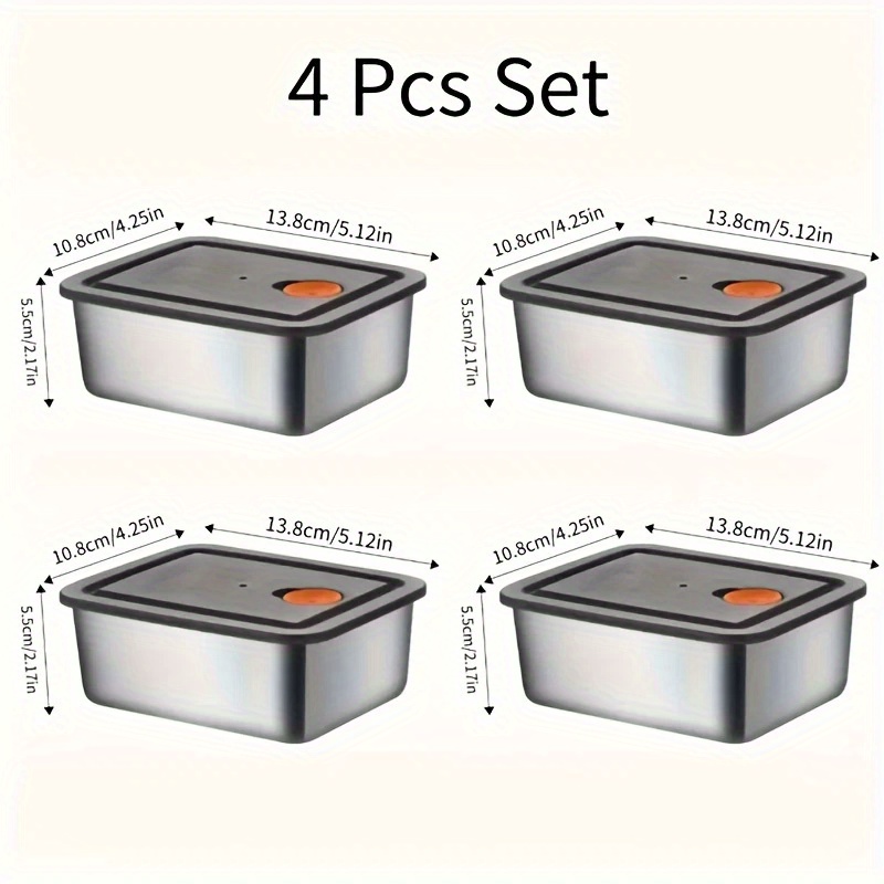 4 Parça Paslanmaz Çelik Gıda S - Food Storage Freezer incelemesi ve fiyatı