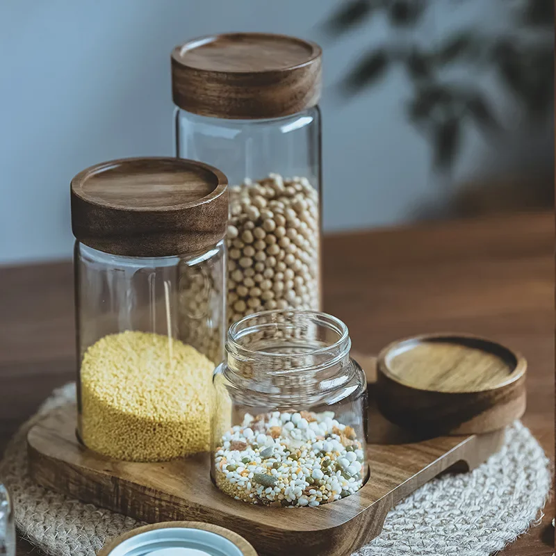 Ahşap kapak Orgnizer cam hava  - Food Storage Glass Jar incelemesi ve fiyatı