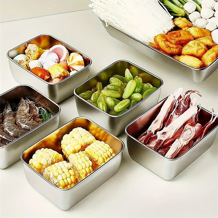 1/3/5 adet paslanmaz çelik gıd - Food Storage Square Containers incelemesi ve fiyatı
